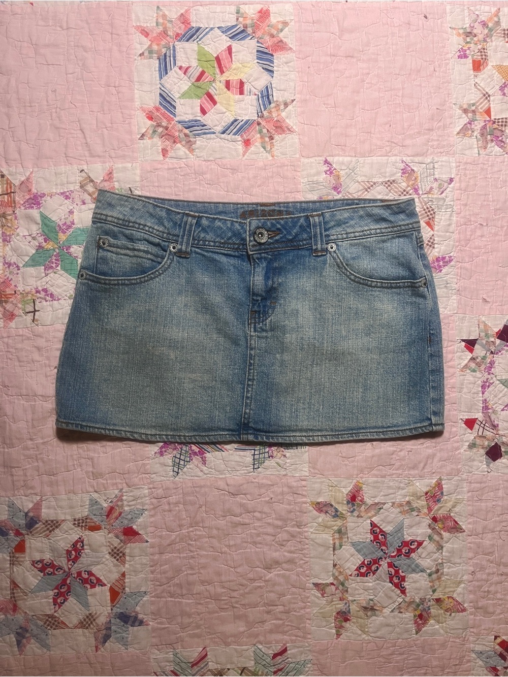 Arizona Jean Company Light Blue Denim Mini Skirt